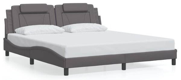 Okvir kreveta Viana s LED-om bez madraca sivi 180 x 200 cm - Siva / 180 x 200 cm
