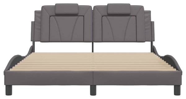 Okvir kreveta Viana s LED-om bez madraca sivi 160 x 200 cm - Siva / 160 x 200 cm