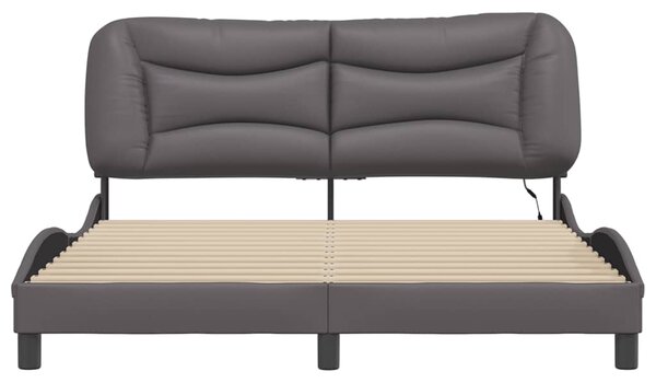 Okvir kreveta s LED-om bez madraca Hvar sivi 160 x 200 cm - Siva / 160 x 200 cm