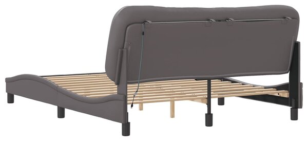 Okvir kreveta s LED-om bez madraca Hvar sivi 160 x 200 cm - Siva / 160 x 200 cm