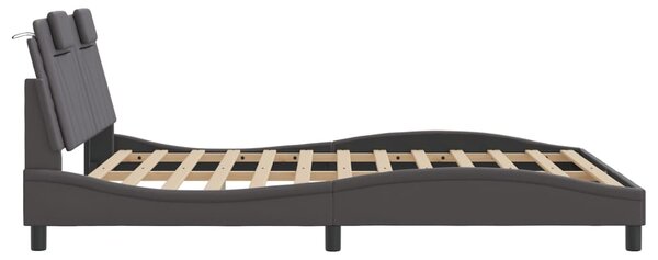 Okvir kreveta Viana s LED-om bez madraca sivi 160 x 200 cm - Siva / 160 x 200 cm