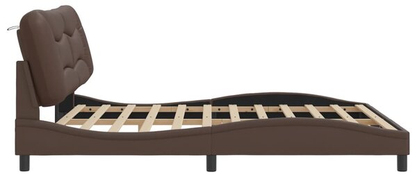 Okvir kreveta s LED-om bez madraca Hvar smeđi 180x200 cm - Smeđa / 180 x 200 cm