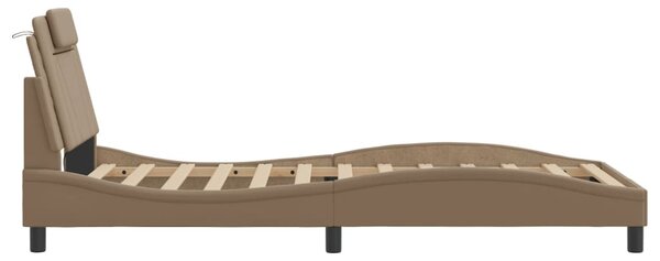 Okvir kreveta Viana s LED-om bez madraca cappuccino 100x200 cm - Smeđa / 100 x 200 cm