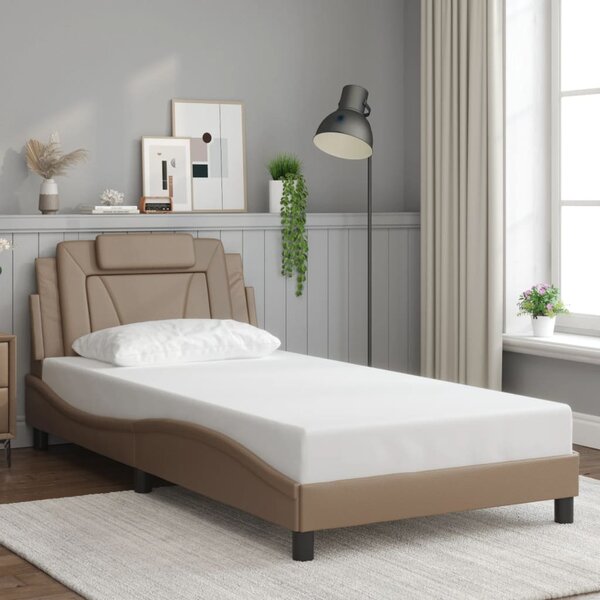 Okvir kreveta Viana s LED-om bez madraca cappuccino 100x200 cm - Smeđa / 100 x 200 cm