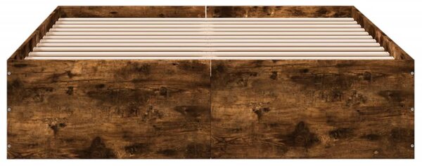 Okvir kreveta boja hrasta 120x200 cm od konstruiranog drva - Smeđa / 120 x 200 cm