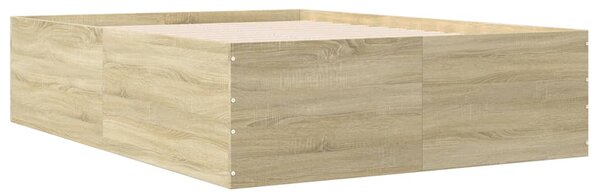 Okvir kreveta boja hrasta sonome 120 x 200 cm konstruirano drvo - Smeđa / 120 x 200 cm