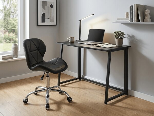 Set za radnu sobu ZARIMO stol 80x40 cm, crna + stolica AVOLA od eko kože, crna