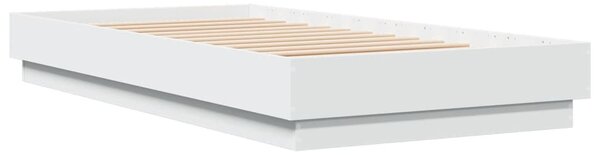 Okvir kreveta s LED svjetlima bijeli 75 x 190 cm - Bijela / 75 x 190 cm