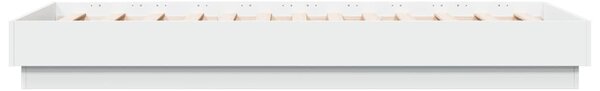 Okvir kreveta s LED svjetlima bijeli 75 x 190 cm - Bijela / 75 x 190 cm