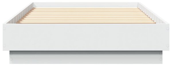Okvir kreveta s LED svjetlima bijeli 75 x 190 cm - Bijela / 75 x 190 cm