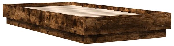 Okvir kreveta s LED svjetlima dimljena boja hrasta 75 x 190 cm - Smeđa / 75 x 190 cm