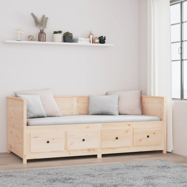 Dnevni krevet bez madraca 80 x 200 cm od masivne borovine - Smeđa / 80 x 200 cm