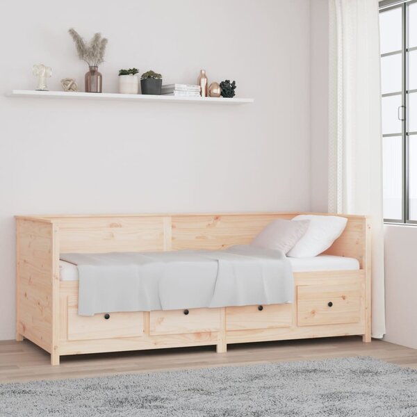 Dnevni krevet bez madraca 80 x 200 cm od masivne borovine - Smeđa / 80 x 200 cm