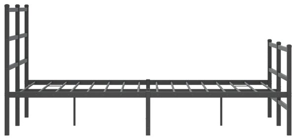 Metalni okvir kreveta s uzglavljem i podnožjem crni 120x190 cm - Crna / 120 x 190 cm
