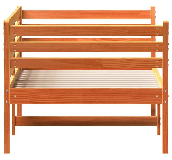 Dnevni krevet bez madraca voštano smeđi 75x190 cm borovine - Smeđa / 75 x 190 cm