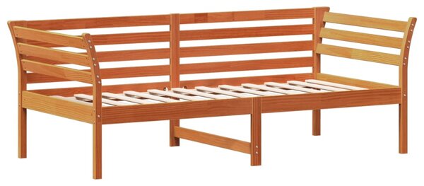 Dnevni krevet bez madraca voštano smeđi 75x190 cm borovine - Smeđa / 75 x 190 cm