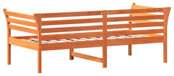 Dnevni krevet bez madraca voštano smeđi 75x190 cm borovine - Smeđa / 75 x 190 cm