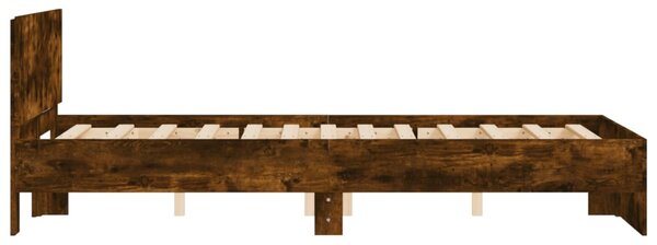 Okvir kreveta s uzglavljem boja dimljenog hrasta 135x190 cm - Smeđa / 135 x 190 cm
