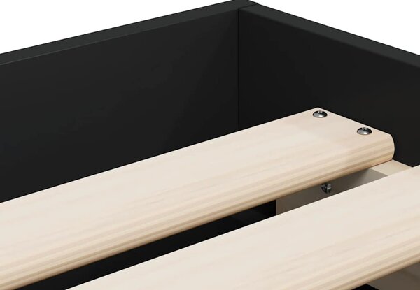 Okvir kreveta s ladicama crni 90 x 190 cm konstruirano drvo - Crna / 90 x 190 cm