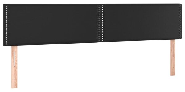 Krevet box spring s madracem LED crni 200x200cm od umjetne kože - Crna / 200 x 200 cm