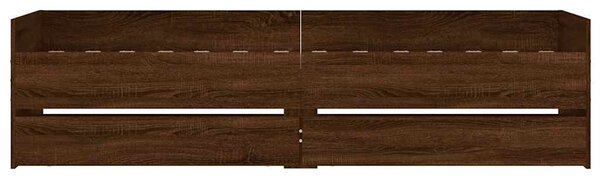 Okvir kreveta s ladicama boja smeđeg hrasta 90 x 190 cm - Smeđa / 90 x 190 cm
