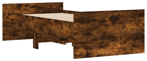 Okvir kreveta s ladicama boja dimljenog hrasta 90x200 cm - Smeđa / 90 x 200 cm