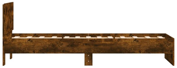 Okvir kreveta bez madraca s uzglavljem boja hrasta 90x200 cm - Smeđa / 90 x 200 cm