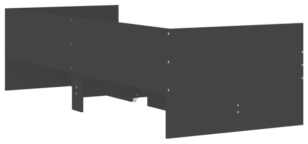 Okvir kreveta s ladicama crni 100 x 200 cm - Crna / 100 x 200 cm