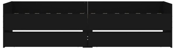 Okvir kreveta s ladicama crni 100 x 200 cm - Crna / 100 x 200 cm