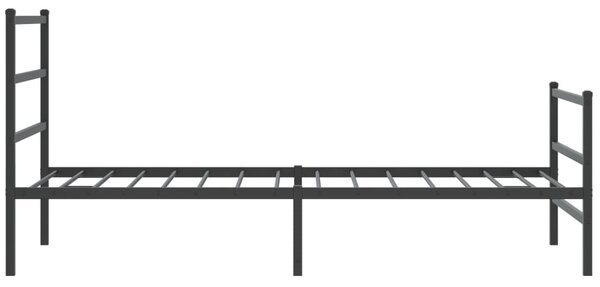 Metalni okvir kreveta s uzglavljem i podnožjem crni 100x190 cm - Crna / 100 x 190 cm