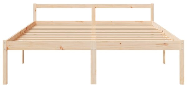 Krevet za starije osobe 200 x 200 cm od masivne borovine - Smeđa / 200 x 200 cm