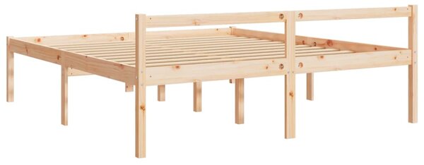 Krevet za starije osobe 200 x 200 cm od masivne borovine - Smeđa / 200 x 200 cm