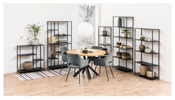 Crna metalna biblioteka 70x185 cm Newcastle – Actona