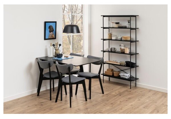 Crni regal u dekoru jasena 94x172 cm Angus – Actona