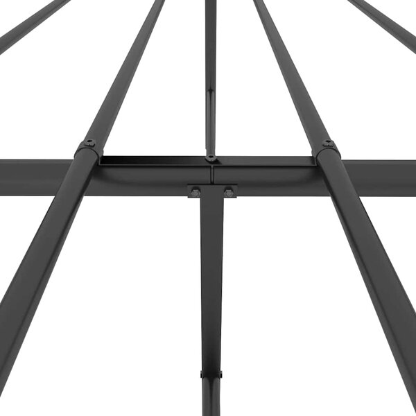 Metalni okvir kreveta uzglavlje i podnožje crni 193x203 cm - Crna / 193 x 203 cm