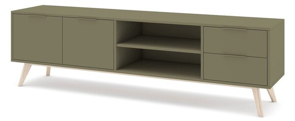Zelena TV komoda u mat dekoru 180x53x40 cm Campus – Marckeric
