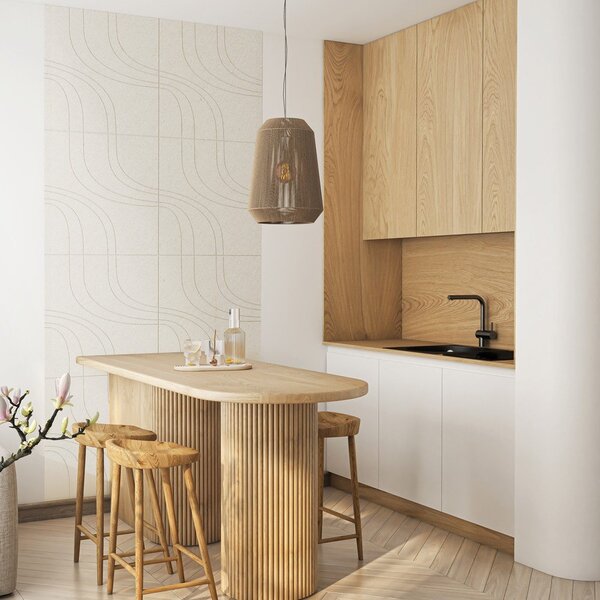Tekstilni akustični paneli 2 kom 60x60 cm Waves II – Styler