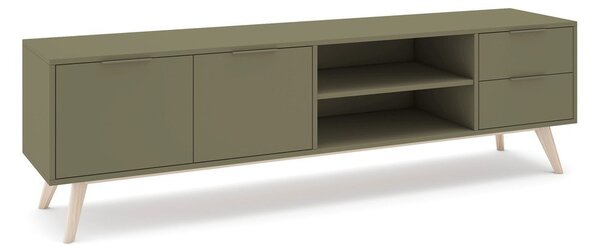 Zelena TV komoda u mat dekoru 180x53x40 cm Campus – Marckeric