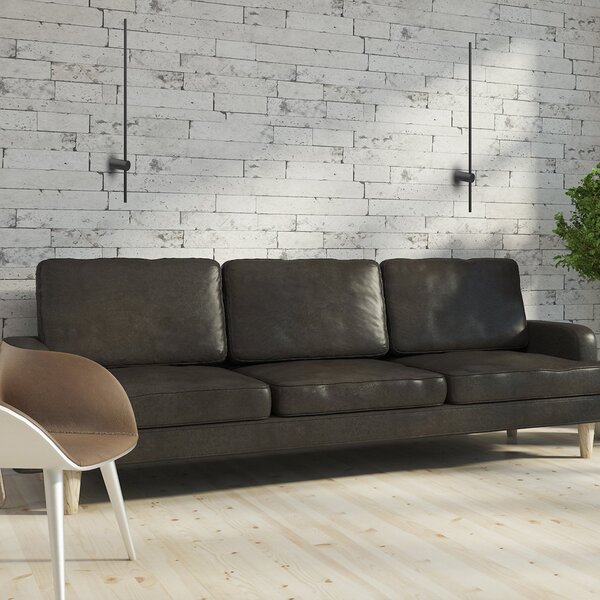 Milagro Lighting LED zidna svjetiljka Swing, visina 60 cm, CCT, metalna, crna, Crno, Dnevni boravak/blagovaonica, Metal