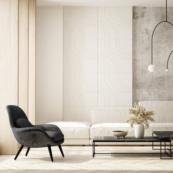 Tekstilni akustični paneli 2 kom 60x60 cm Waves II – Styler