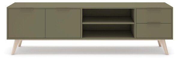 Zelena TV komoda u mat dekoru 180x53x40 cm Campus – Marckeric