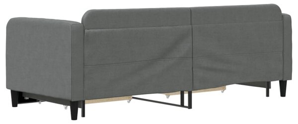Dnevni krevet na razvlačenje i ladice tamnosivi 80x200 cm - Siva / 80 x 200 cm
