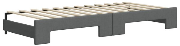 Dnevni krevet na razvlačenje i ladice tamnosivi 80x200 cm - Siva / 80 x 200 cm