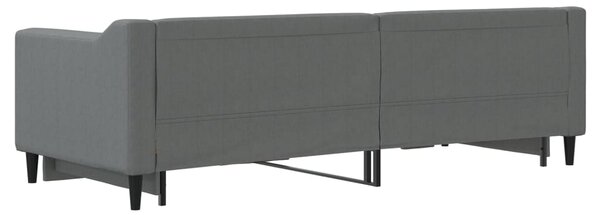 Dnevni krevet na razvlačenje bez madraca tamnosivi 80x200 cm - Siva / 80 x 200 cm