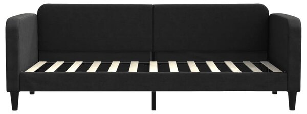 Dnevni krevet na razvlačenje crni 80 x 200 cm od tkanine - Crna / 80 x 200 cm