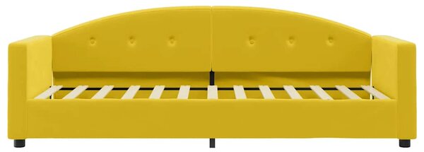 Dnevni krevet s madracem žuti 80 x 200 cm baršunasti - Žuta / 80 x 200 cm