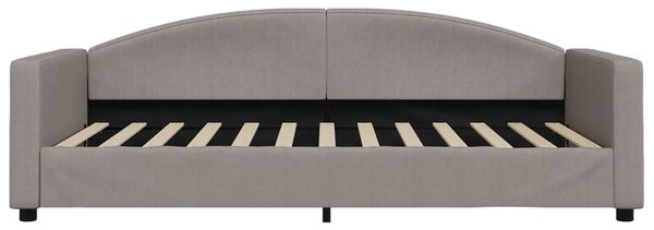 Dnevni krevet s madracem smeđesivi 100 x 200 cm od tkanine - Tupe / 100 x 200 cm