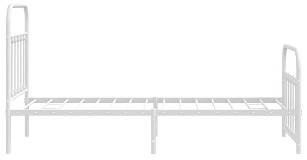 Metalni okvir kreveta uzglavlje i podnožje bijeli 90 x 200 cm - Bijela / 90 x 200 cm