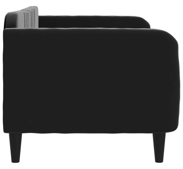 Dnevni krevet crni 80 x 200 cm baršunasti - Crna / 80 x 200 cm