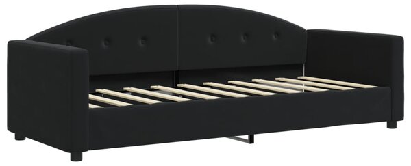 Dnevni krevet crni 80 x 200 cm baršunasti - Crna / 80 x 200 cm